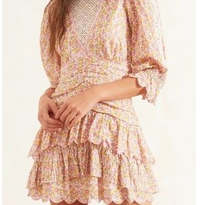NWT LoveShackFancy Marquise Mini Floral Dress - Fruity Punch Size 8 Retails $425